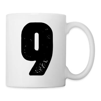 Maillot à 9 chiffres - Mug blanc - blanc - Droite