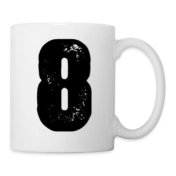 Maillot à 8 chiffres - Mug blanc - blanc - Droite