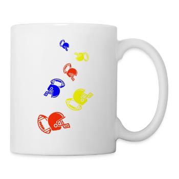 Casque de football - Mug blanc - blanc - Droite