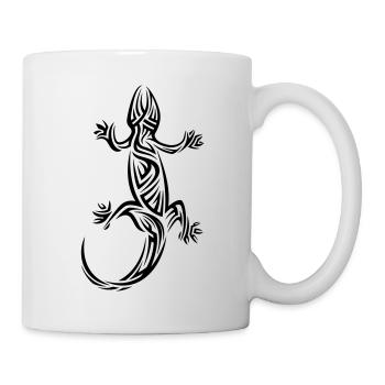 Gecko Tribal Tattoo - Tasse - Weiß - Rechts