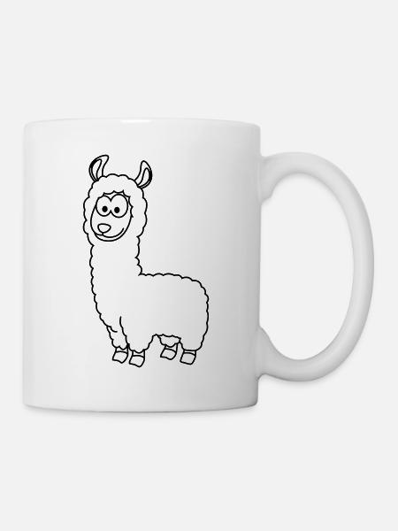 Alpaga Comic Animal - Mug blanc - blanc