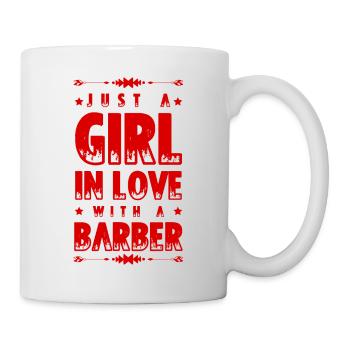 Girl in love with a Barber - Mug - white - Right