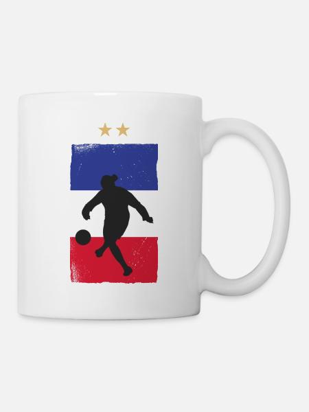 France Football Maillot de foot Drapeau Français - Mug blanc - blanc