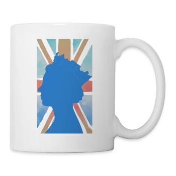 QUEEN ELIZABETH DRAPEAU DU ROYAUME-UNI UNION JACK ROYAUME DU CIEL - Mug blanc - blanc - Droite