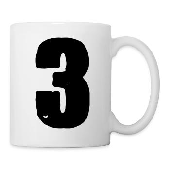 Maillot numéro 3 - Mug blanc - blanc - Droite