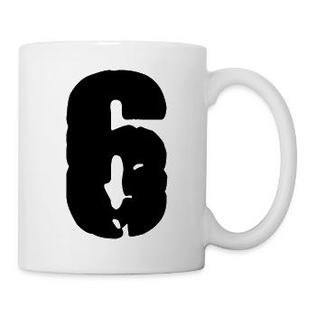 Maillot numéro 6 - Mug blanc - blanc - Droite
