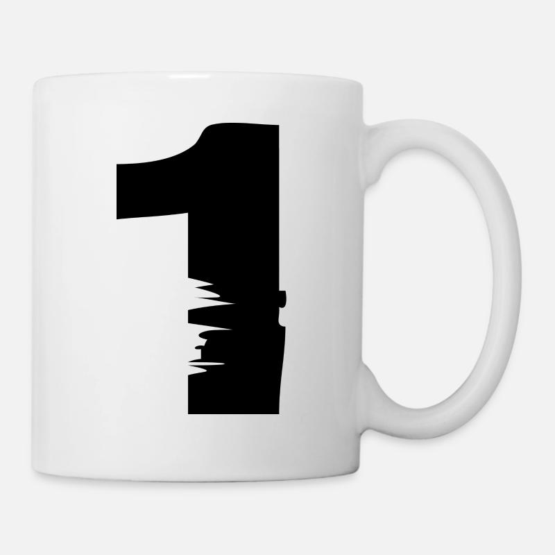 1 chiffre - Mug blanc - blanc