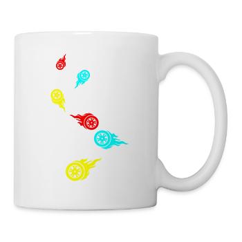 Reifen feuer - Tasse - Weiß - Rechts