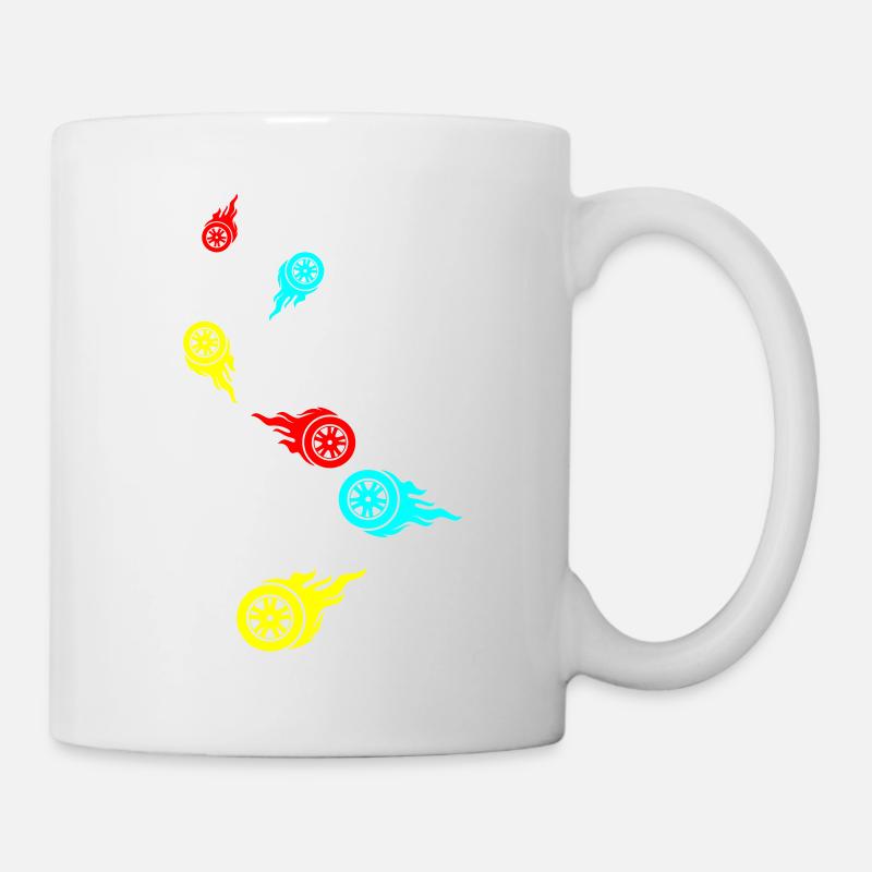 Incendie de pneus - Mug blanc - blanc