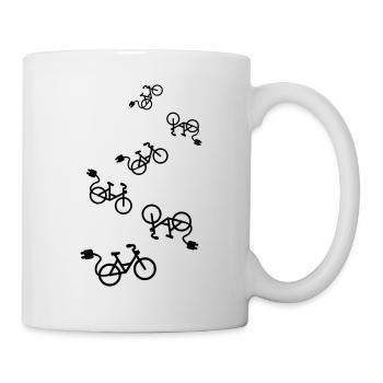 ebike fahrrad Radfahren - Tasse - Weiß - Rechts