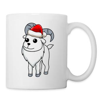 Chèvre de montagne Bande dessinée Noël - Mug blanc - blanc - Droite