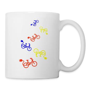 ebike fahrrad Radfahren - Tasse - Weiß - Rechts
