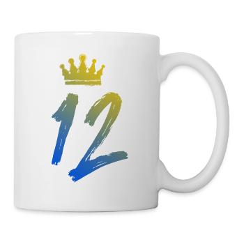12 Zahl Krone - Tasse - Weiß - Rechts