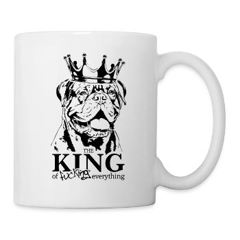 DOGUE de Bordeaux Roi Chien Disant Chiens Wilsigns - Mug blanc - blanc - Droite