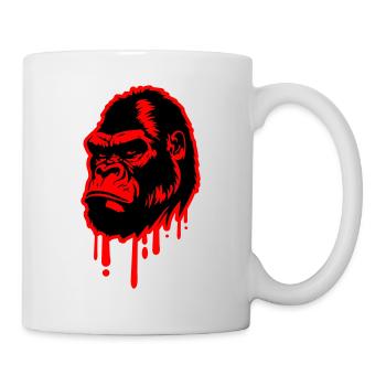 Tête de symbole de gorille - Mug blanc - blanc - Droite