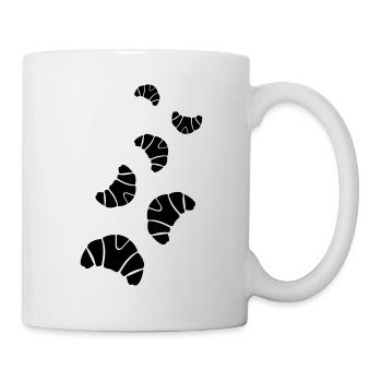 Silhouette de symbole de croissant - Mug blanc - blanc - Droite