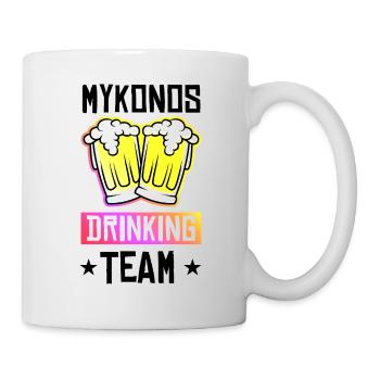 L’équipe de boissons de Mykonos - Mug blanc - blanc - Droite