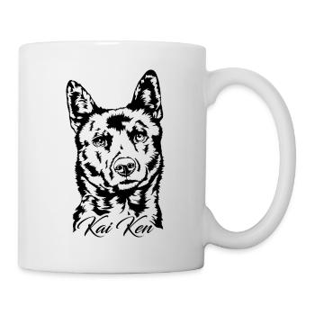 Kai Ken Portrait Hunde Hund Wilsigns - Tasse - Weiß - Rechts