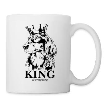 Teckel à poil long Roi de tout Chiens Disant - Mug blanc - blanc - Droite