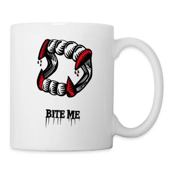 Beiß mich - Tasse - Weiß - Rechts