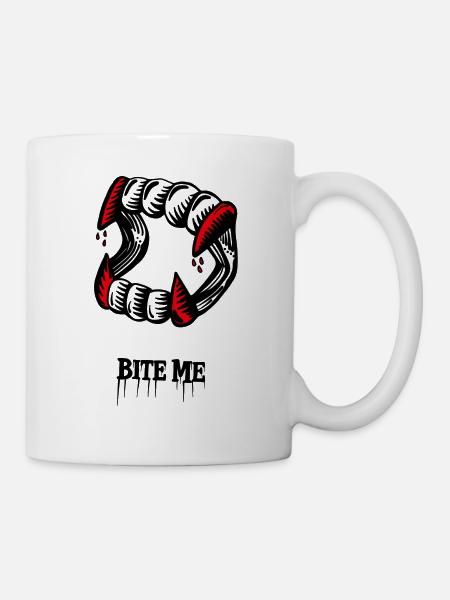 Beiß mich - Tasse - Weiß