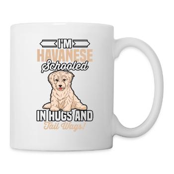Je suis bichon havanais éduqué dans les câlins et les remuements de queue - Mug blanc - blanc - Droite
