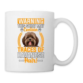 Attention cette chemise peut contenir des traces de bichon havanais - Mug blanc - blanc - Droite