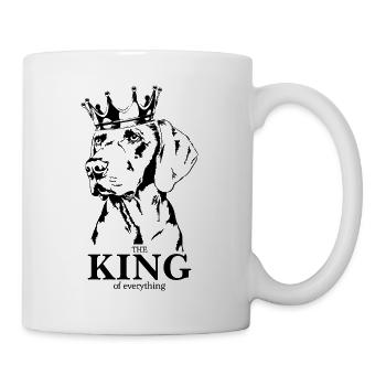 Weimaraner King Hundespruch Hunde Wilsigns - Tasse - Weiß - Rechts