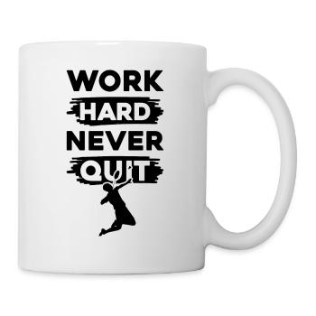 Badminton work hard - Mug - white - Right
