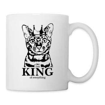 Chat du Bengale Roi de tout Chat Dire Chat - Mug blanc - blanc - Droite