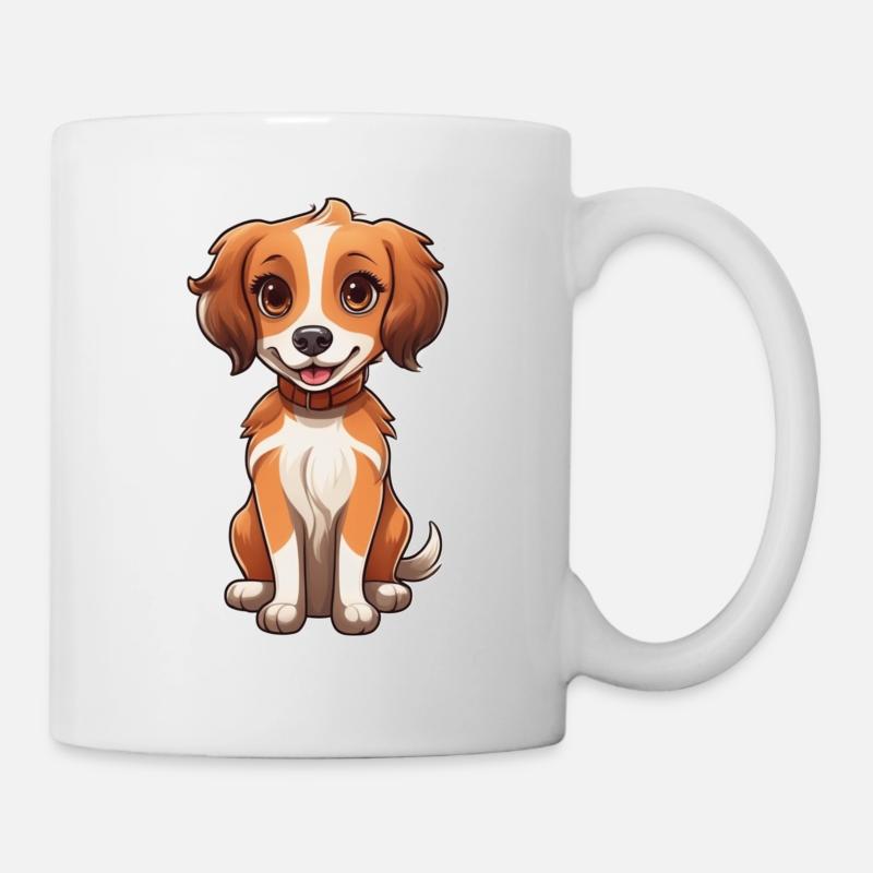 Dessin animé de chien 2 - Mug blanc - blanc