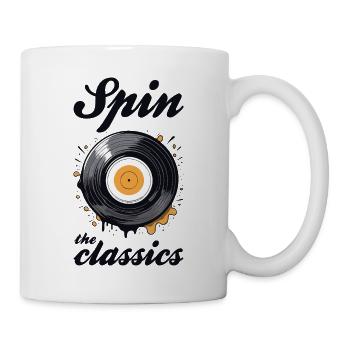 Spin the classics. Vinyl disk graphic. - Mug - white - Right
