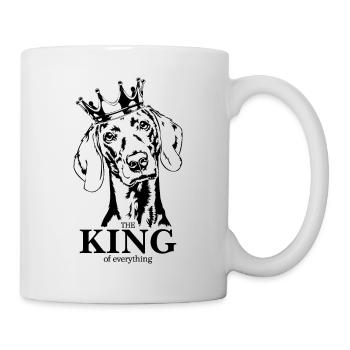 Braque de Weimar roi de tout ce qui dit chien Wilsigns - Mug blanc - blanc - Droite