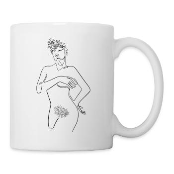 Amour de soi Femme Fleurs V-Day - Mug blanc - blanc - Droite