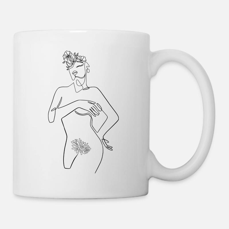 Amour de soi Femme Fleurs V-Day - Mug blanc - blanc