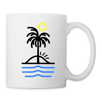 Palmen Insel - Tasse - Weiß - Rechts