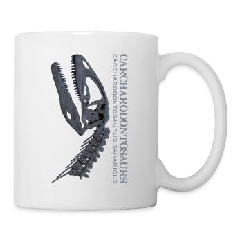 Carcharodontosaurus Schädel Fossil grey - Tasse - Weiß - Rechts