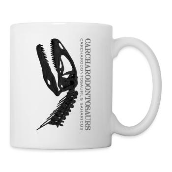 Carcharodontosaurus Schädel Fossil black - Tasse - Weiß - Rechts