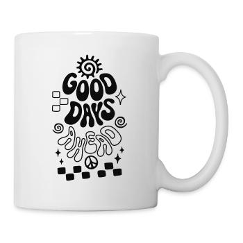 Good Days Ahead Vibe Retro Saying - Mug - white - Right
