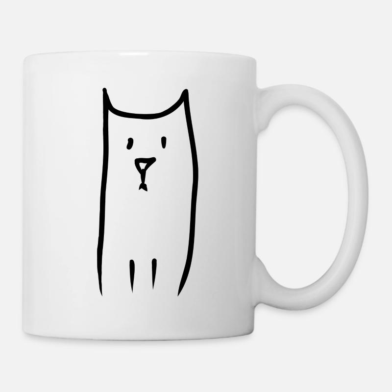 Dumme Katze - was? - Tasse - Weiß