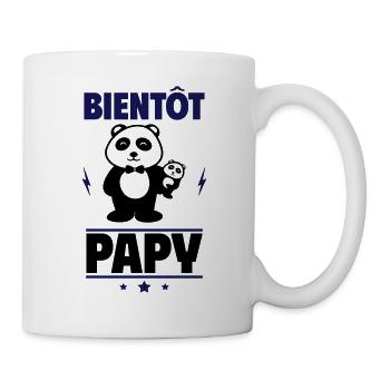 Bientôt Papy – Panda humoristique pour futurs papy - Mug blanc - blanc - Droite