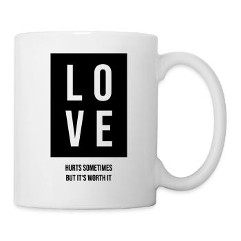 L’amour blesse le don - Mug blanc - blanc - Droite