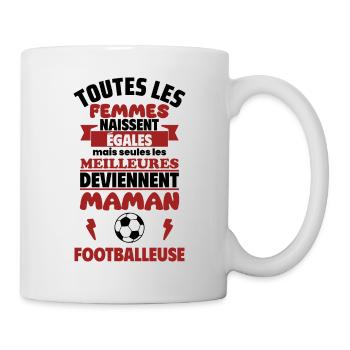 Cadeau Fête des Mères - Maman Footballeuse - Mug blanc - blanc - Droite