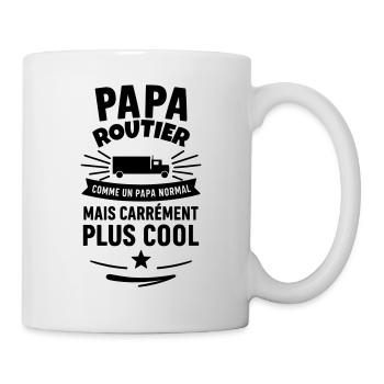 Papa routier – plus cool qu’un papa normal - Mug blanc - blanc - Droite