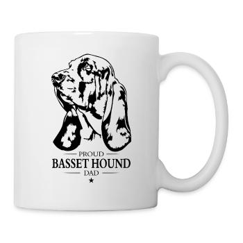 Basset Hound Dad Hunde Hund Wilsigns - Tasse - Weiß - Rechts