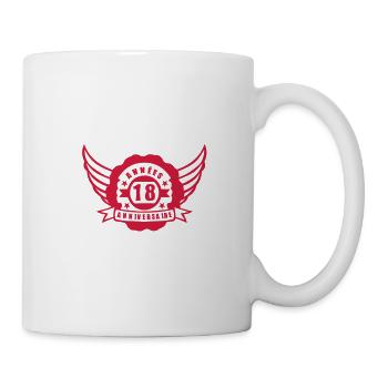 18 ans anniversaire fanion banderole ail - Mug blanc - blanc - Droite