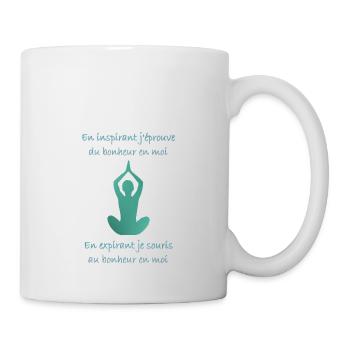 Citation yoga - Mug blanc - blanc - Droite