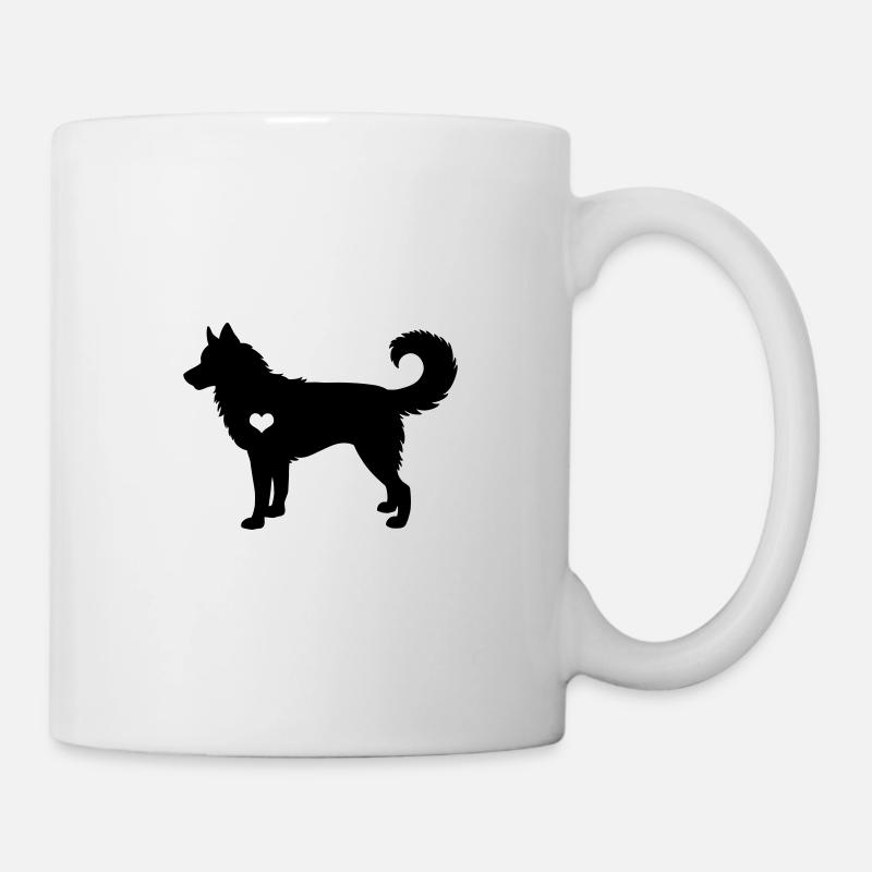 Siberian Husky Herzschlag Hund Geschenkidee - Tasse - Weiß