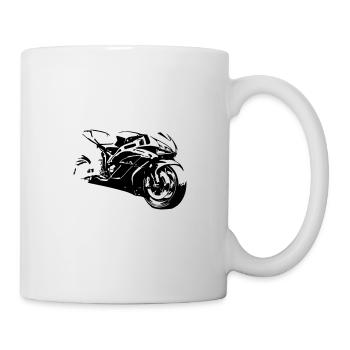 Motorradrennen - Tasse - Weiß - Rechts