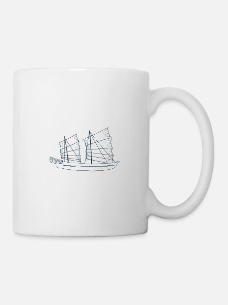 Voilier un cadeau parfait pour les marins et les marins - Mug blanc - blanc